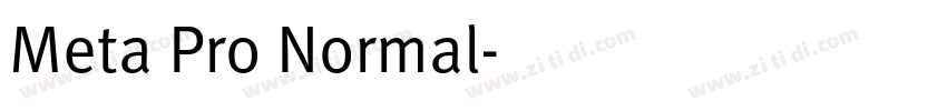 Meta Pro Normal字体转换